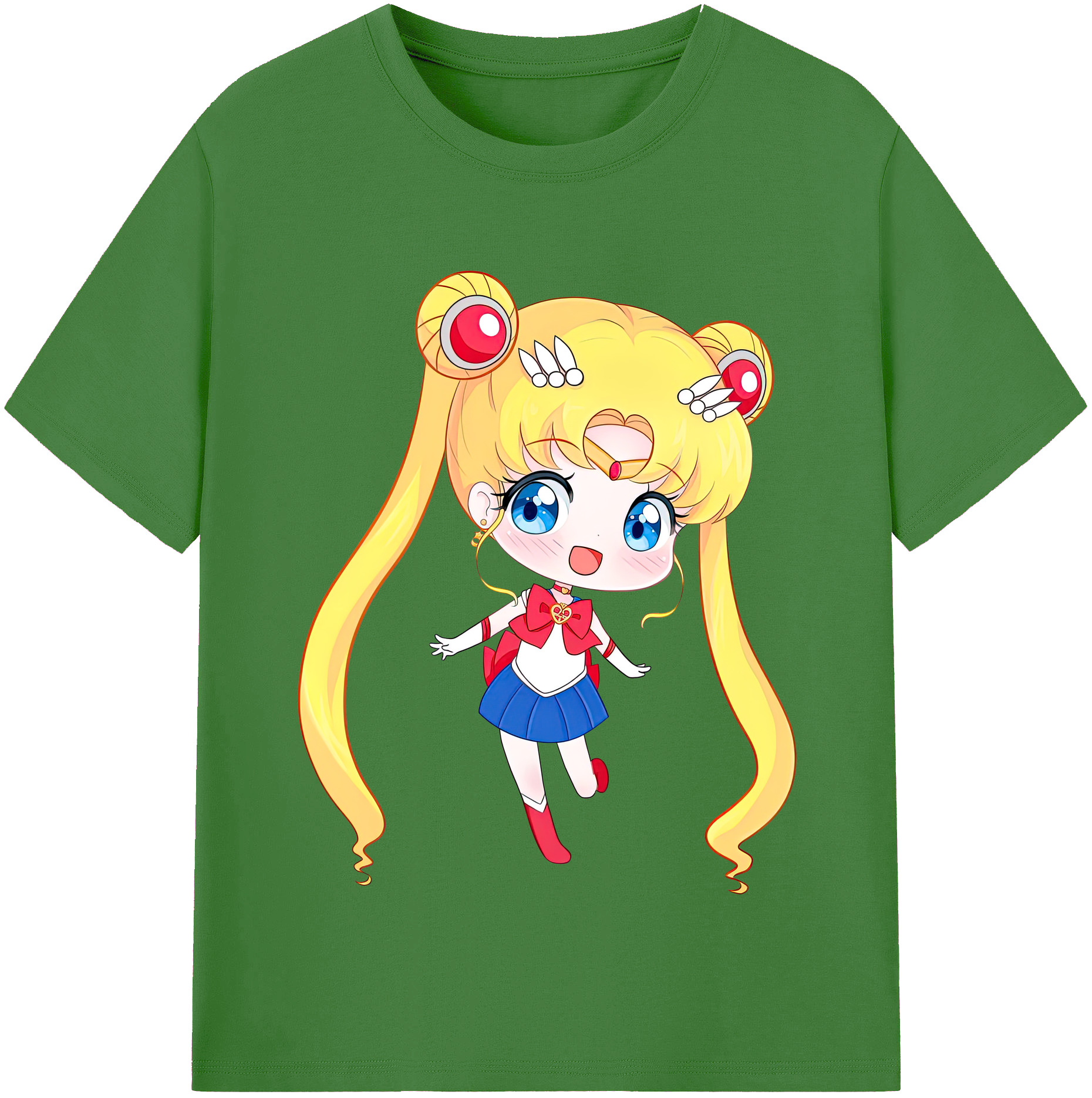 （画像用） 美少女戦士セーラームーン 月野 うさぎ つきの うさぎ Sailor Moon Tsukino Usagi レディースカジュアルプリントTシャツ（綿100％）